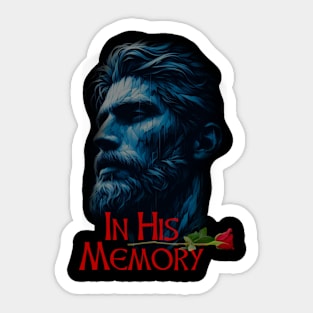 In his memory Sticker